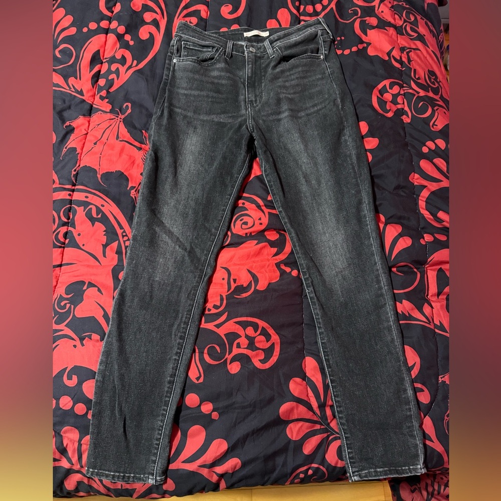 Levi's Black Washed skinny Jeans